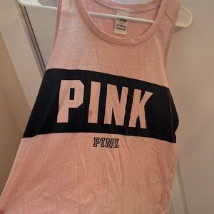 Large open back Victoria’s Secret pink tank top